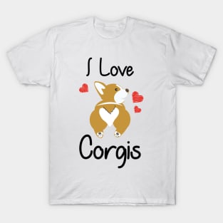 Love Corgis Funny  Gift Love Dog T-Shirt